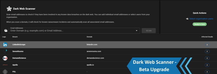 Dark Web Scanner - Beta Upgrade
