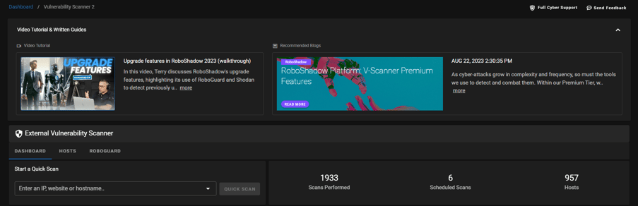 vulnerability scanner dashboard