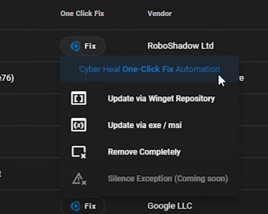 cyber heal one click button